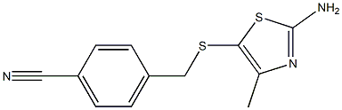 4-{[(2-amino-4-methyl-1,3-thiazol-5-yl)thio]methyl}benzonitrile Structure