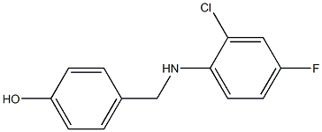4-{[(2-chloro-4-fluorophenyl)amino]methyl}phenol,,结构式