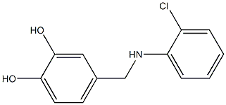 4-{[(2-chlorophenyl)amino]methyl}benzene-1,2-diol,,结构式