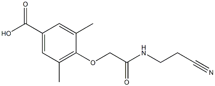 4-{[(2-cyanoethyl)carbamoyl]methoxy}-3,5-dimethylbenzoic acid Struktur