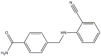 4-{[(2-cyanophenyl)amino]methyl}benzamide,,结构式