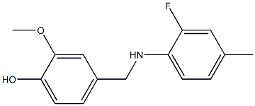 4-{[(2-fluoro-4-methylphenyl)amino]methyl}-2-methoxyphenol Struktur