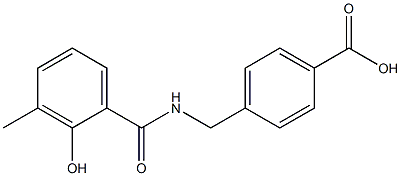 4-{[(2-hydroxy-3-methylphenyl)formamido]methyl}benzoic acid Struktur