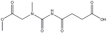 4-{[(2-methoxy-2-oxoethyl)(methyl)carbamoyl]amino}-4-oxobutanoic acid 化学構造式