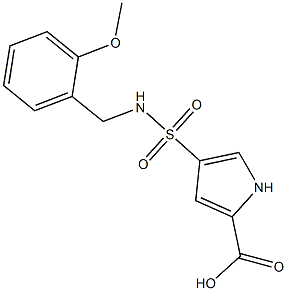 4-{[(2-methoxyphenyl)methyl]sulfamoyl}-1H-pyrrole-2-carboxylic acid,,结构式