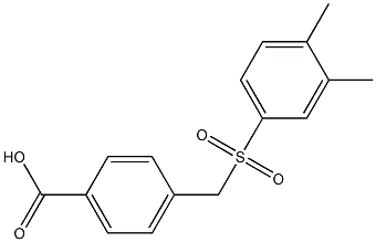 4-{[(3,4-dimethylbenzene)sulfonyl]methyl}benzoic acid Structure