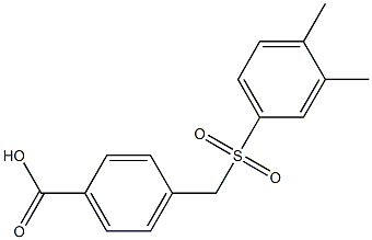 4-{[(3,4-dimethylbenzene)sulfonyl]methyl}benzoic acid,,结构式