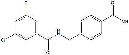 4-{[(3,5-dichlorophenyl)formamido]methyl}benzoic acid Struktur