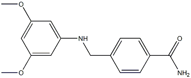 4-{[(3,5-dimethoxyphenyl)amino]methyl}benzamide Structure