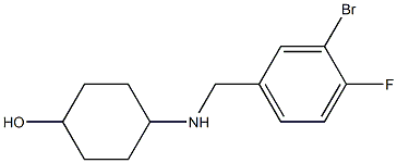 4-{[(3-bromo-4-fluorophenyl)methyl]amino}cyclohexan-1-ol 结构式