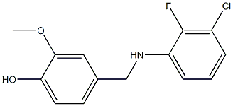 4-{[(3-chloro-2-fluorophenyl)amino]methyl}-2-methoxyphenol Struktur