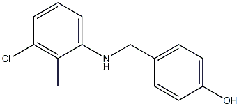 4-{[(3-chloro-2-methylphenyl)amino]methyl}phenol 结构式