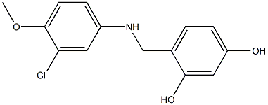 4-{[(3-chloro-4-methoxyphenyl)amino]methyl}benzene-1,3-diol|