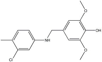 4-{[(3-chloro-4-methylphenyl)amino]methyl}-2,6-dimethoxyphenol 结构式