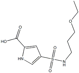 4-{[(3-ethoxypropyl)amino]sulfonyl}-1H-pyrrole-2-carboxylic acid 化学構造式