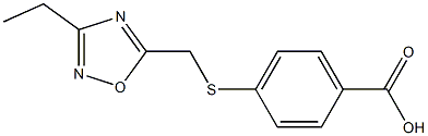 4-{[(3-ethyl-1,2,4-oxadiazol-5-yl)methyl]thio}benzoic acid Structure