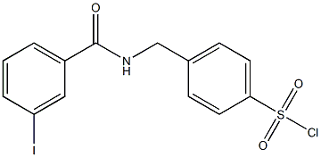 4-{[(3-iodophenyl)formamido]methyl}benzene-1-sulfonyl chloride Struktur