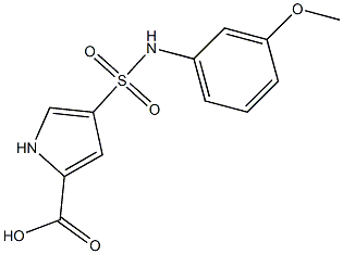 4-{[(3-methoxyphenyl)amino]sulfonyl}-1H-pyrrole-2-carboxylic acid Struktur