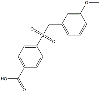 4-{[(3-methoxyphenyl)methane]sulfonyl}benzoic acid Structure