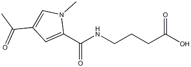 4-{[(4-acetyl-1-methyl-1H-pyrrol-2-yl)carbonyl]amino}butanoic acid Structure