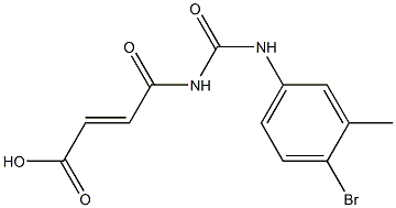 4-{[(4-bromo-3-methylphenyl)carbamoyl]amino}-4-oxobut-2-enoic acid,,结构式