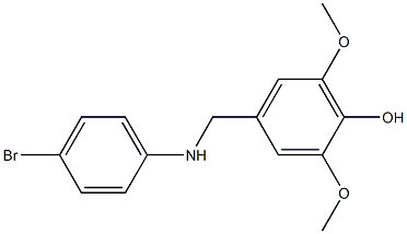 4-{[(4-bromophenyl)amino]methyl}-2,6-dimethoxyphenol,,结构式