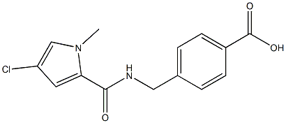 4-{[(4-chloro-1-methyl-1H-pyrrol-2-yl)formamido]methyl}benzoic acid 结构式