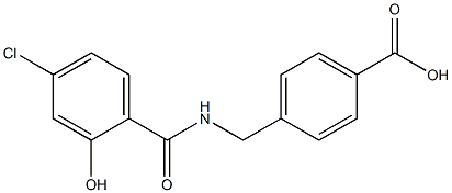 4-{[(4-chloro-2-hydroxyphenyl)formamido]methyl}benzoic acid,,结构式