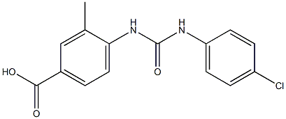 4-{[(4-chlorophenyl)carbamoyl]amino}-3-methylbenzoic acid,,结构式