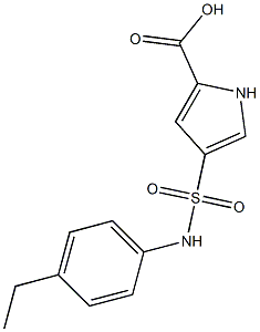 4-{[(4-ethylphenyl)amino]sulfonyl}-1H-pyrrole-2-carboxylic acid Structure