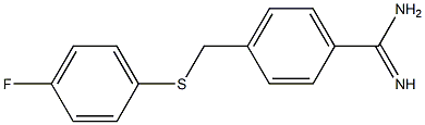 4-{[(4-fluorophenyl)sulfanyl]methyl}benzene-1-carboximidamide Struktur