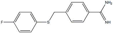 4-{[(4-fluorophenyl)sulfanyl]methyl}benzene-1-carboximidamide,,结构式