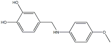 4-{[(4-methoxyphenyl)amino]methyl}benzene-1,2-diol Struktur