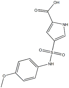 4-{[(4-methoxyphenyl)amino]sulfonyl}-1H-pyrrole-2-carboxylic acid Structure