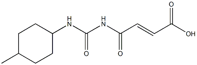 4-{[(4-methylcyclohexyl)carbamoyl]amino}-4-oxobut-2-enoic acid 化学構造式