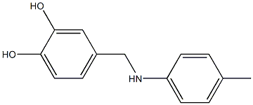 4-{[(4-methylphenyl)amino]methyl}benzene-1,2-diol 结构式