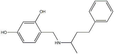 4-{[(4-phenylbutan-2-yl)amino]methyl}benzene-1,3-diol Struktur