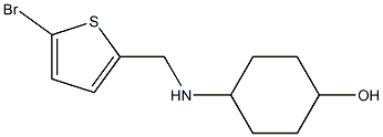 4-{[(5-bromothiophen-2-yl)methyl]amino}cyclohexan-1-ol,,结构式