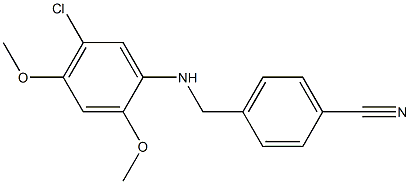 4-{[(5-chloro-2,4-dimethoxyphenyl)amino]methyl}benzonitrile 化学構造式