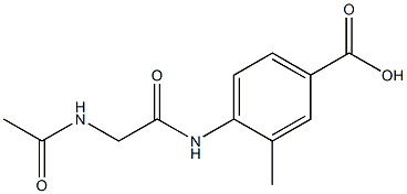 4-{[(acetylamino)acetyl]amino}-3-methylbenzoic acid Structure