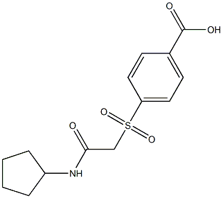 4-{[(cyclopentylcarbamoyl)methane]sulfonyl}benzoic acid Struktur