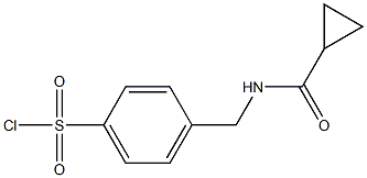 4-{[(cyclopropylcarbonyl)amino]methyl}benzenesulfonyl chloride,,结构式