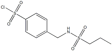 4-{[(propylsulfonyl)amino]methyl}benzenesulfonyl chloride Struktur
