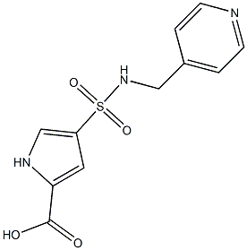 4-{[(pyridin-4-ylmethyl)amino]sulfonyl}-1H-pyrrole-2-carboxylic acid,,结构式