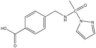 4-{[1-(1H-pyrazol-1-yl)acetamido]methyl}benzoic acid 化学構造式