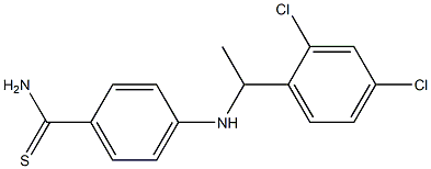 4-{[1-(2,4-dichlorophenyl)ethyl]amino}benzene-1-carbothioamide Structure
