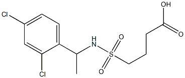 4-{[1-(2,4-dichlorophenyl)ethyl]sulfamoyl}butanoic acid 化学構造式