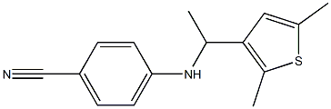 4-{[1-(2,5-dimethylthiophen-3-yl)ethyl]amino}benzonitrile|