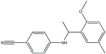 4-{[1-(2-methoxy-5-methylphenyl)ethyl]amino}benzonitrile Structure