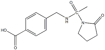 4-{[1-(2-oxopyrrolidin-1-yl)acetamido]methyl}benzoic acid Structure